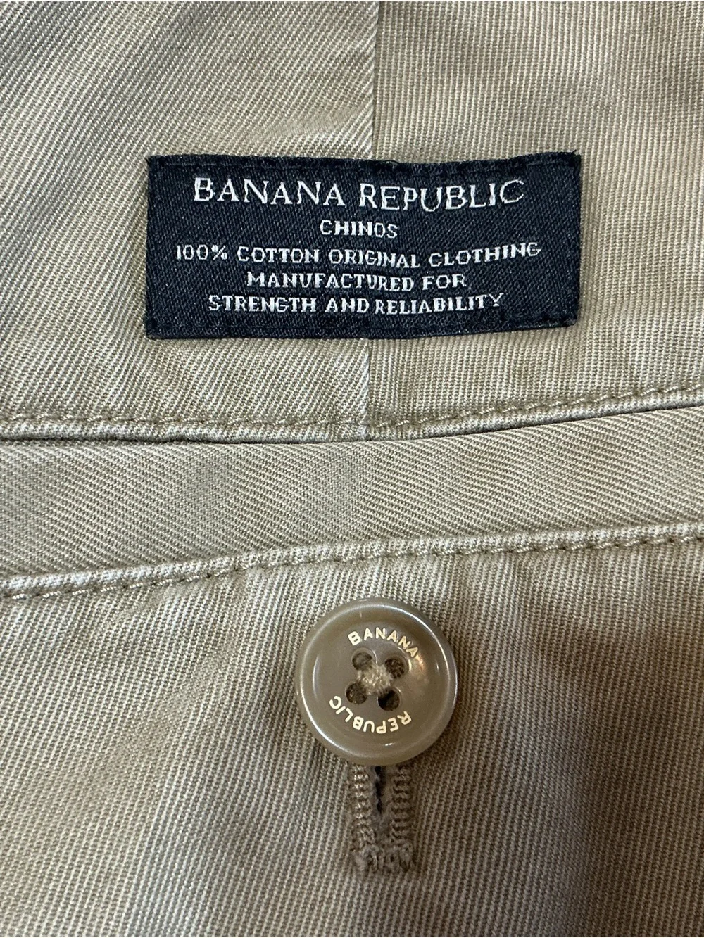 Men's Banana Republic Aiden Slim-Fit Tan Chino Pants 30x30 (Fits 30x28) Office